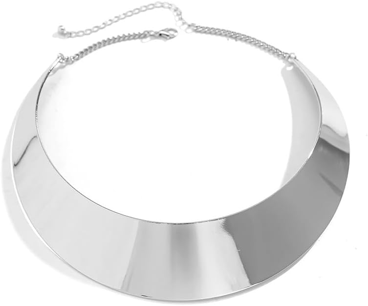 Hewill Store Chunky Gold Necklace Big Statement Chunky Necklace for Women African Tribe Wide Metal Choker Necklaces Jewelry - Image 1